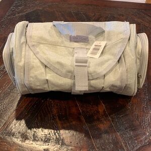 Light Gray Travel Duffle Bag with Front Buckle